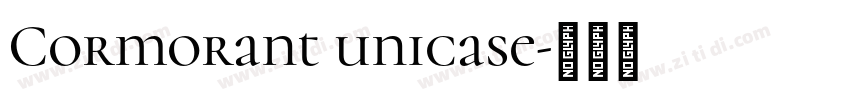 Cormorant unicase字体转换